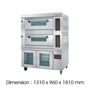 BJY-2B+8PF-G 2 decks Gas Baking Oven + 8 Pans proofer