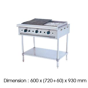 CB 3BFS-17 char broiler free standing