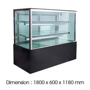 CHI-RG1800 (6 ft, 3 layers, square cake display)