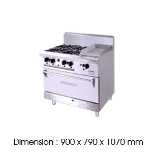 OB4GG1BWO-17 burner/gridlle combi w/ oven